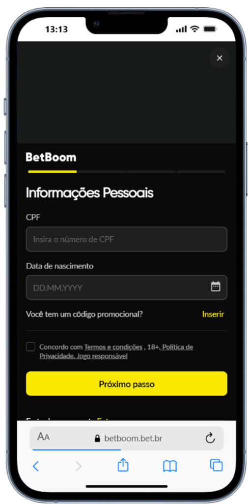 betboom cadastro