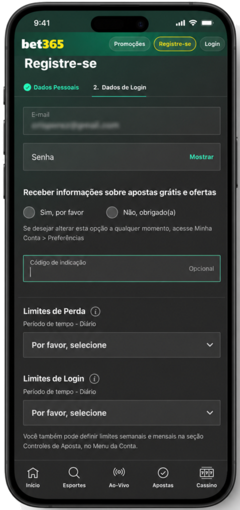 código de indicação bet365