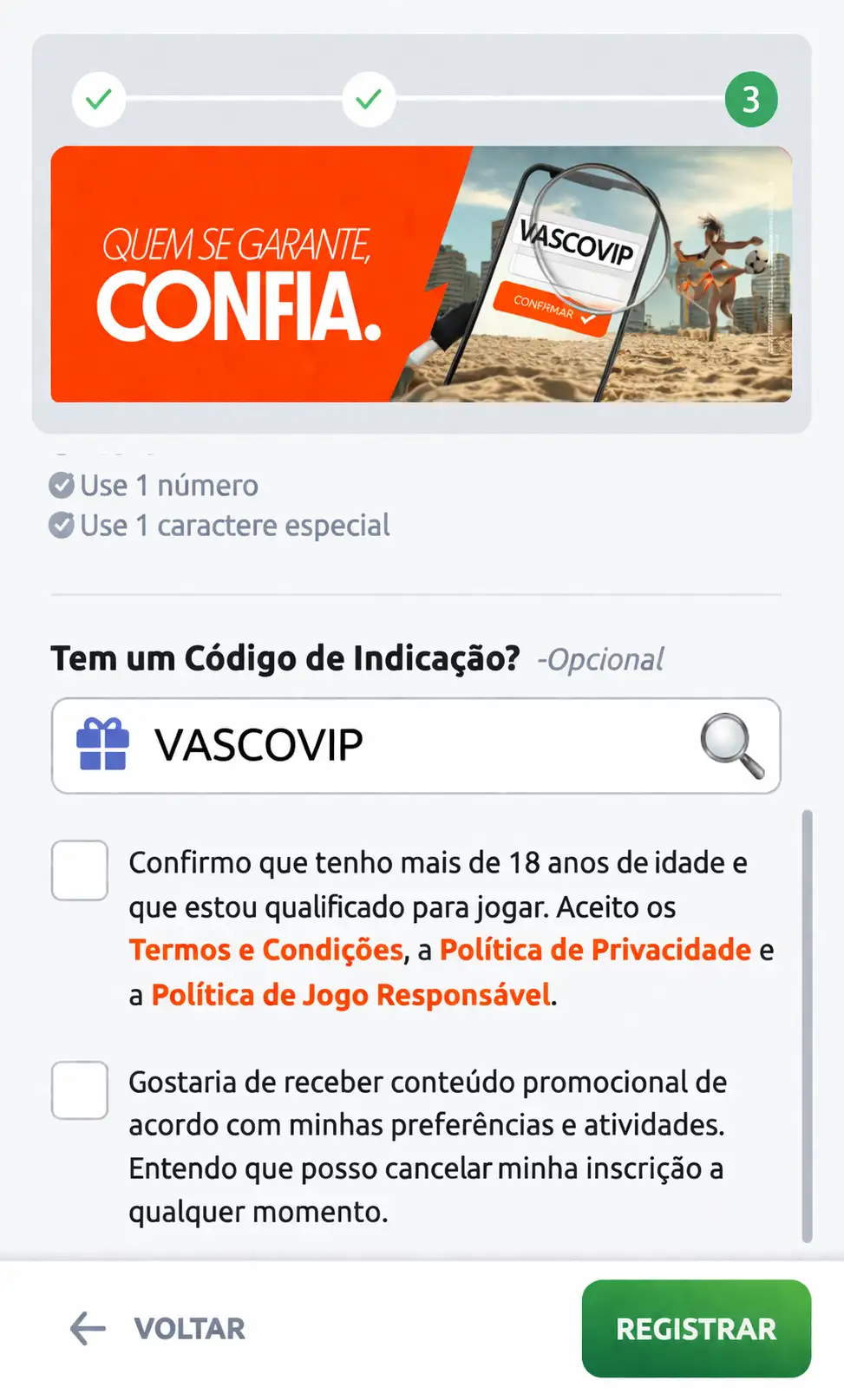 c&oacute;digo de indica&ccedil;&atilde;o Betano
