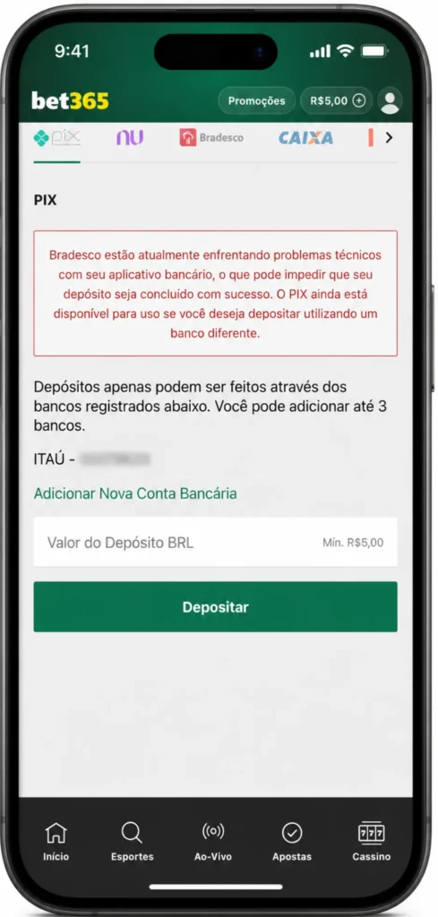 depósito bet365