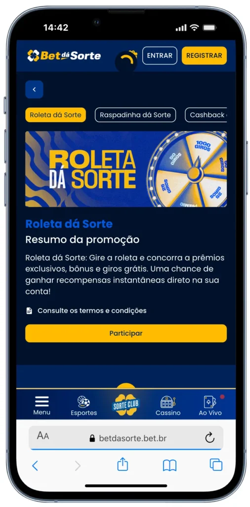 código promocional bet dá sorte com roleta da sorte