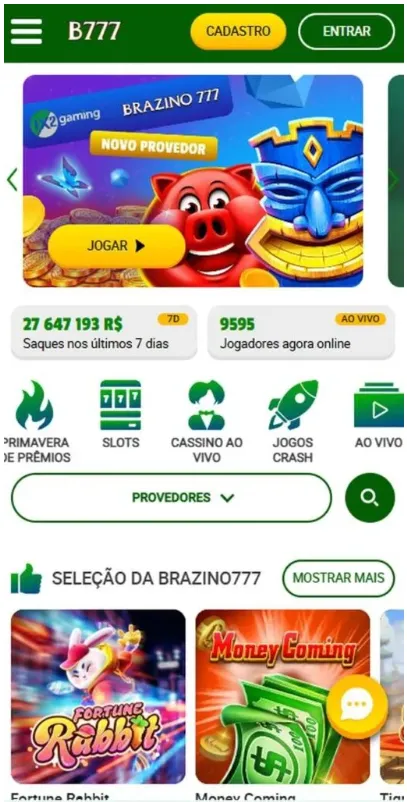 Cassino online da Brazino777