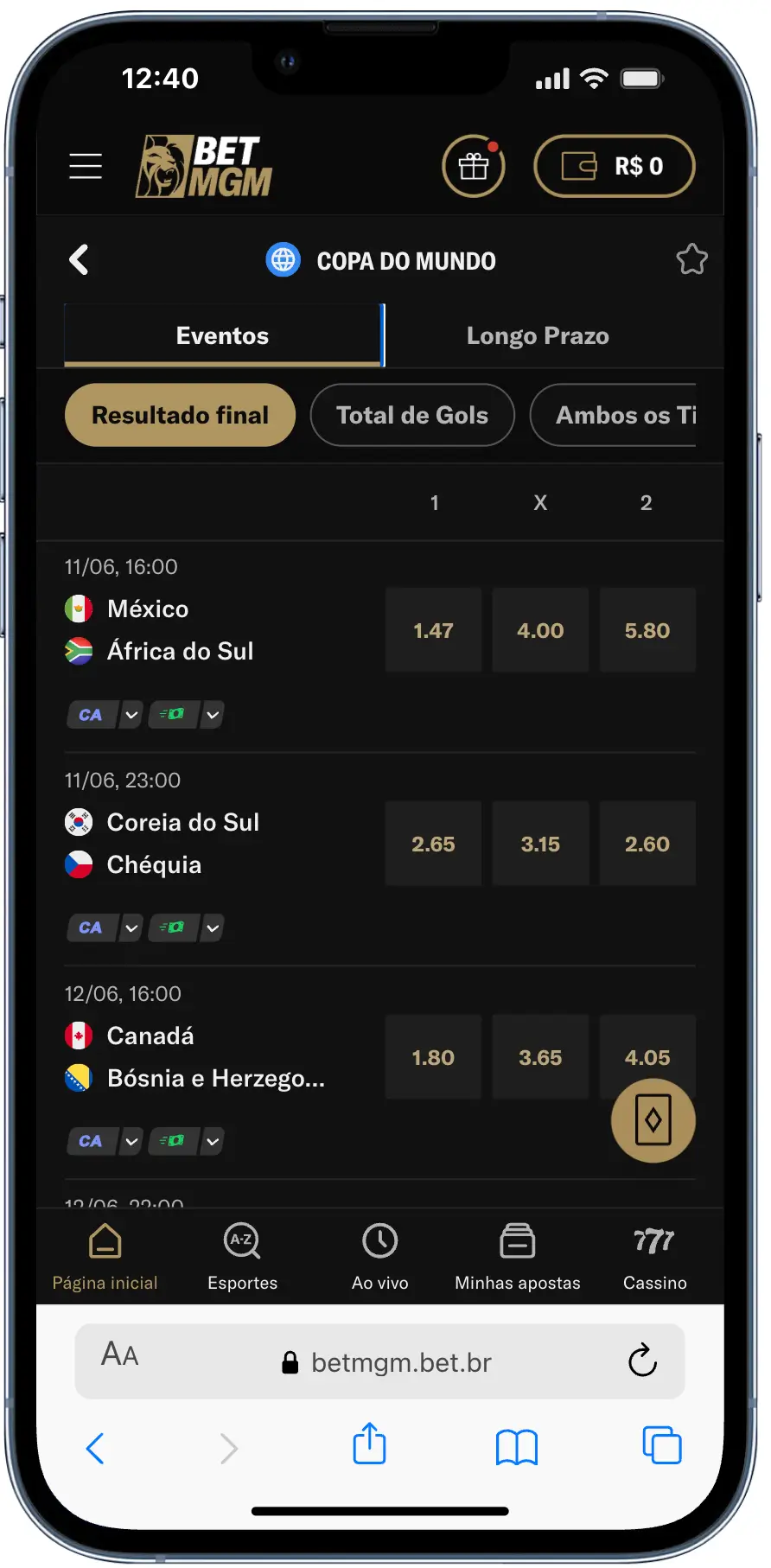 betmgm copa do mundo